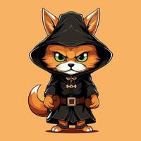 Katze Halloween Karikatur Vektor Illustration