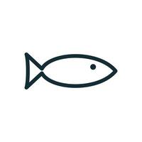 einfach Fisch Linie Symbol Design Vorlage Elemente vektor