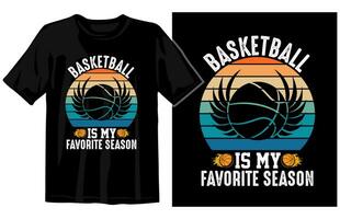 Basketball Jahrgang Vektor T-Shirt Design, Basketball Vektor Illustration