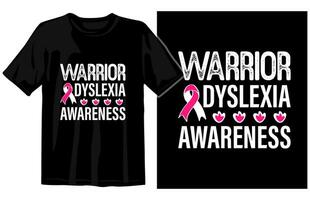 Welt Dyslexie Bewusstsein T-Shirt Design, Dyslexie T-Shirt Vektor