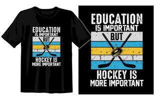hockey årgång t-shirt design vektor, hockey vektor illustration