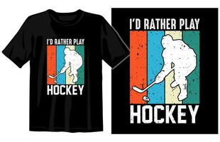 Eishockey Jahrgang T-Shirt Design Vektor, Eishockey Vektor Illustration