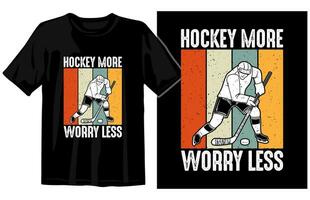 Eishockey Jahrgang T-Shirt Design Vektor, Eishockey Vektor Illustration