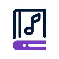 Musik- Buch Symbol. Vektor Symbol zum Ihre Webseite, Handy, Mobiltelefon, Präsentation, und Logo Design.