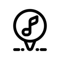 Musik- Ort Symbol. Vektor Symbol zum Ihre Webseite, Handy, Mobiltelefon, Präsentation, und Logo Design.