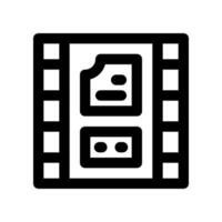 Clip Film Symbol. Vektor Symbol zum Ihre Webseite, Handy, Mobiltelefon, Präsentation, und Logo Design.