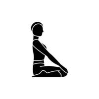 Yoga Pose Symbol. solide Symbol vektor