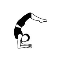 yoga utgör ikon. glyf ikon vektor