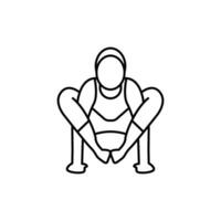 Yoga Pose Symbol. Gliederung Symbol vektor