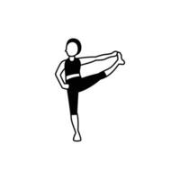 Yoga Pose Symbol. Glyphe Symbol vektor