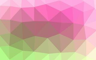 ljusrosa, grön vektor polygon abstrakt bakgrund.