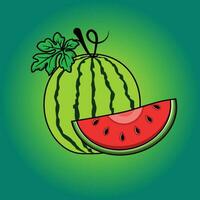 vattenmelon frukt vektor illustration