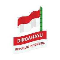 indonesiska oberoende årsdag vektor