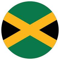 jamaica flagga cirkel form. flagga av jamaica runda form vektor