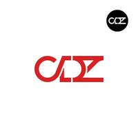 Brief cdz Monogramm Logo Design vektor