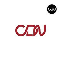 brev cdn monogram logotyp design vektor