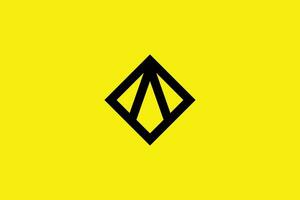 minimal und kreativ finanziell Pfeil Logo Vorlage auf Gelb Hintergrund vektor