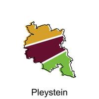Pleystein Stadt Karte Illustration. vereinfacht Karte von Deutschland Land Vektor Design Vorlage