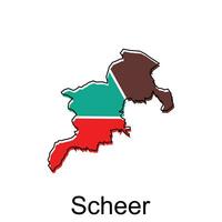 Karte von scheer Stadt. Vektor Karte von das Deutsche Land. Vektor Illustration Design Vorlage
