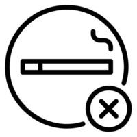 Symbol für die Rauchverbotslinie vektor