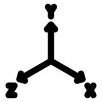 Koordinaten Glyphe Symbol vektor