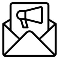 Symbol für die E-Mail-Marketinglinie vektor