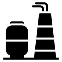 Öl rig Glyphe Symbol vektor
