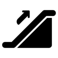 Glyphen-Symbol für Rolltreppe vektor