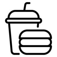 Symbol für die Fast-Food-Linie vektor