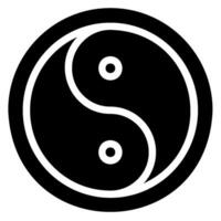Yin-Yang-Glyphe-Symbol vektor