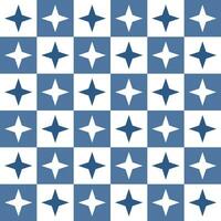 Marine Blau 4 Punkt Stern. 4 Punkt Star Muster. 4 Punkt Star Muster Hintergrund. 4 Punkt Star Hintergrund. nahtlos Muster. zum Hintergrund, Dekoration, Geschenk Verpackung vektor