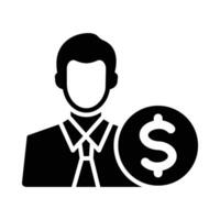 Investor Vektor Glyphe Symbol zum persönlich und kommerziell verwenden.