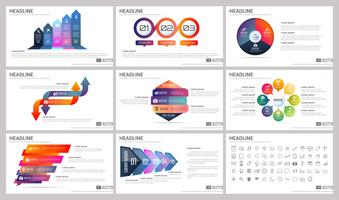 Moderna element av infographics för presentationsmallar vektor