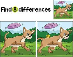 Chihuahua Hund finden das Unterschiede vektor