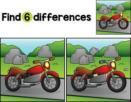 Motorrad Fahrzeug finden das Unterschiede vektor
