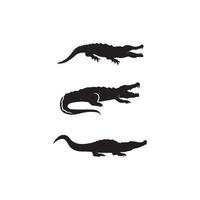 Krokodil Alligator Tier Vektor Eidechse Salamander Gecko Krokodil und Reptilien Design Logo