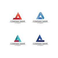 en brevlogotyp mall triangel shapearrow logo design vektor