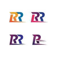 r Buchstabe rr Schriftart Pfeil Vektor Illustration Symbol Logo Design für Unternehmen