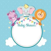 baby shower badge vektor