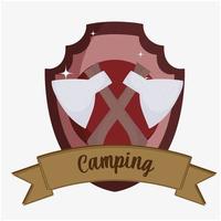 Camping Achsen Etikett vektor