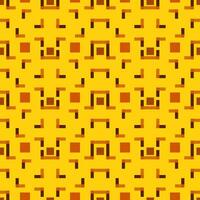 nahtlos Muster mit Quadrate auf Gelb Hintergrund. vektor