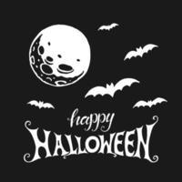 glad Halloween. handritad kreativ kalligrafi och penselpennbokstäver. design för semester gratulationskort och inbjudan, flygblad, affischer, banner halloween semester vektor