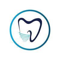 Dental implantieren Logo vektor