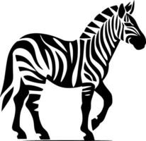 zebra - minimalistisk och platt logotyp - vektor illustration