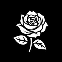 Rose - - minimalistisch und eben Logo - - Vektor Illustration