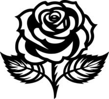 Rose - - minimalistisch und eben Logo - - Vektor Illustration