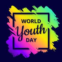 världens ungdomsdag vektor