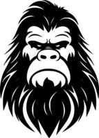 Bigfoot - - schwarz und Weiß isoliert Symbol - - Vektor Illustration