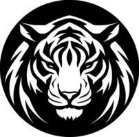 Tiger - - schwarz und Weiß isoliert Symbol - - Vektor Illustration