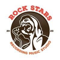 Rocker Singen Vektor Illustration, perfekt zum Aufzeichnung Studio Logo Design